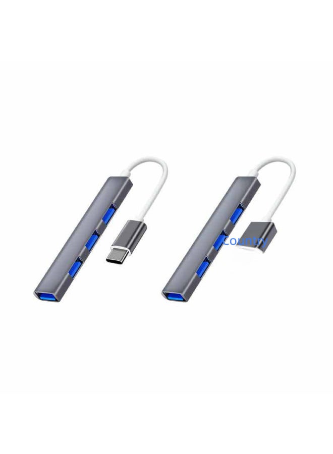 موسع USB 3.0 مقسم منفذ Type-C متعدد المنافذ لمحولات اللاب توب - محور توسعة USB واحد إلى أربعة - Image 2