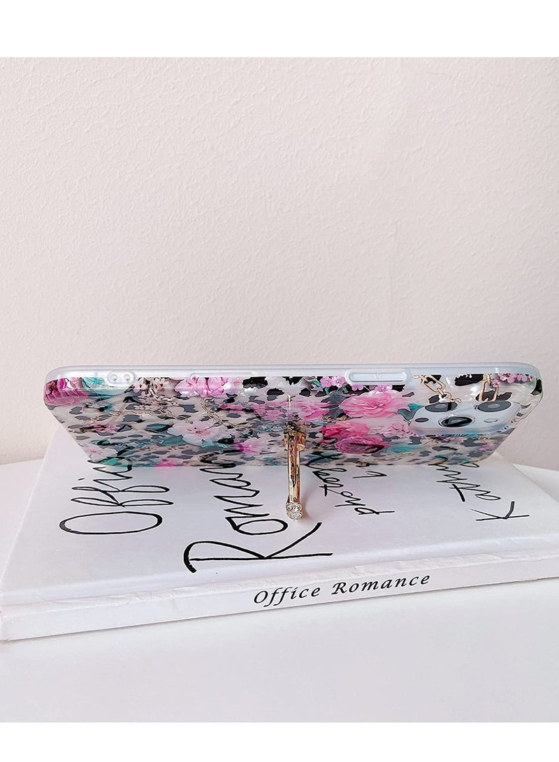 SYOSI Case Cover |  Compatible with iPhone 11 Pro Max Case, Flower Case C ute Clear for Women Girls with 360 Degree Rotating Ring Kickstand Soft TPU Shockproof Cover of 6.5" Black Leopard - Image 4