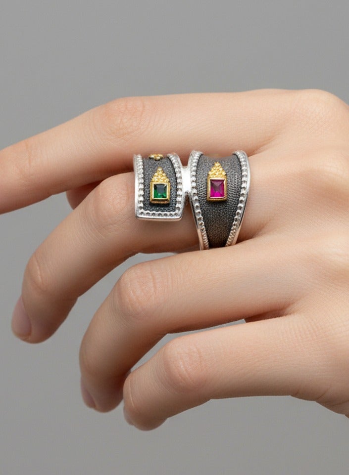 بي تي سي إيلا - خاتم فضة مطلي بالذهب (SIL0530) - Image 1