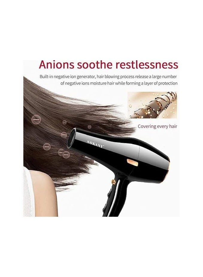 sokany SK-2225 Professional Hair Dryer With 3 Extras - 3000 W - Image 4