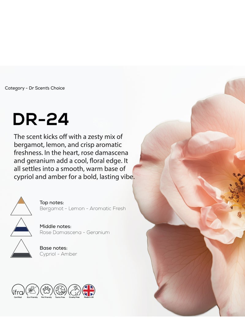 Dr Scent Dr. 24 Diffuser Aroma Oil, with Notes of Citrus, Floral & Hints of Amber (170 ML) - Image 2