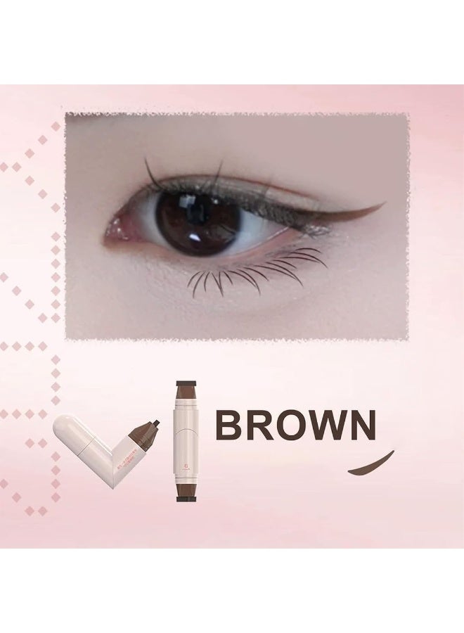 Generic Aelln Precision Eyeliner Stamp, Precision Eyeliner Stamp, Double Head Liquid Eyeliners Stamps Pens with Smudge-Proof, Easy to Use Eyeliners Stamps for Women (Black)  - Image 5