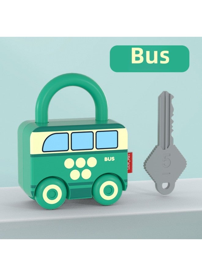 Children's Unlocking Toys Baby Digital Letters Key Pairing Kindergarten Early Education Educational Aids Manufacturers Direct Supply-Color:Bus Bag - Image 1