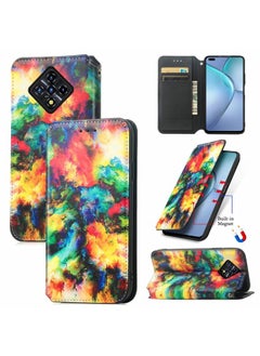 HuHa Case Cover For For Infinix Zero 8 CaseNeo Colorful Magnetic Leather Case with Holder & Card Slot & Wallet(Colorful Cloud) 