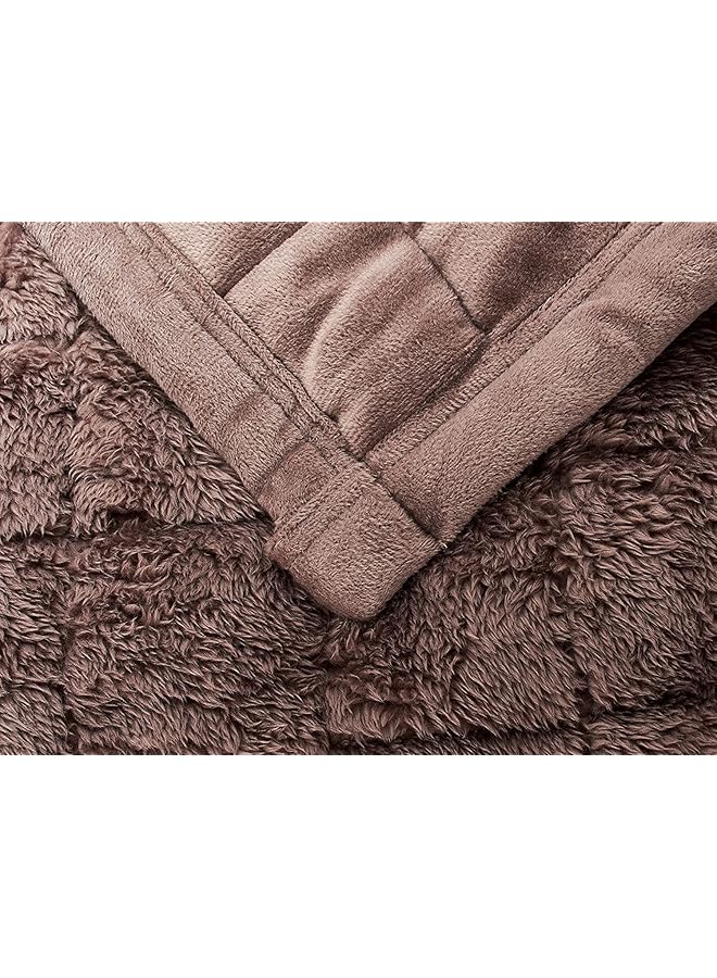 erorex Warm And Fluffy Winter Velvet Fur Reversible Comforter Set Single Size 160 - Image 4