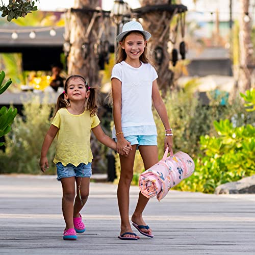 Primlect Thickened Toddler Nap Mat with Removable Pillow and Minky Blanket, Extra Large 55''x35'' Sleeping Bag, Washable, Roll up, Perfect for Daycare, Preschool, Kindergarten, Boys and Girls Pink Fox - Image 5