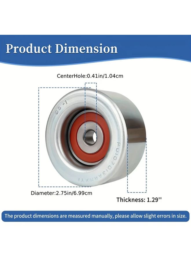 Drive Belt Idler Pulley 2pcs Replaces 16604 31020 For Multiple Vehicle Models - Image 2