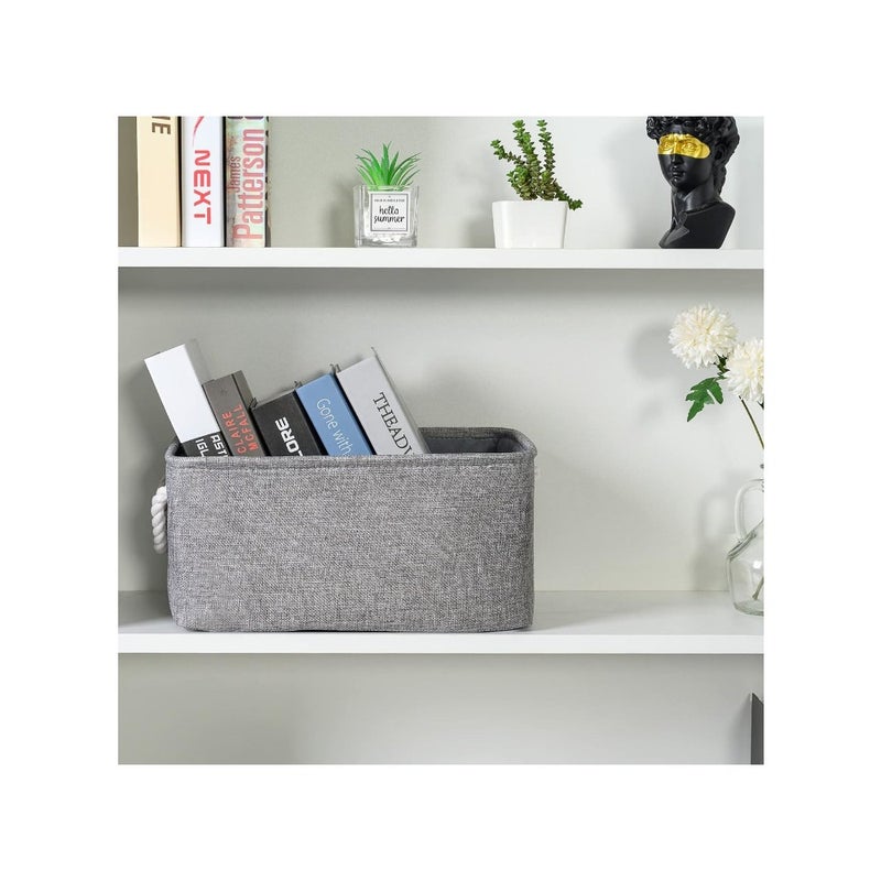 2PCS Storage Bins with Sturdy Cotton Handles Fabric Baskets for Organizing Closet Boxes - Image 5