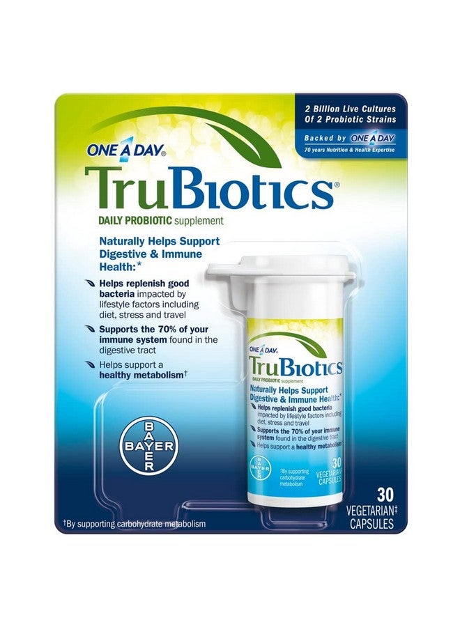 TruBiotics Daily Probiotic 30 Capsules Gluten Free Soy Free Digestive + Immune Health Support Supplement For Men And Women - Image 2