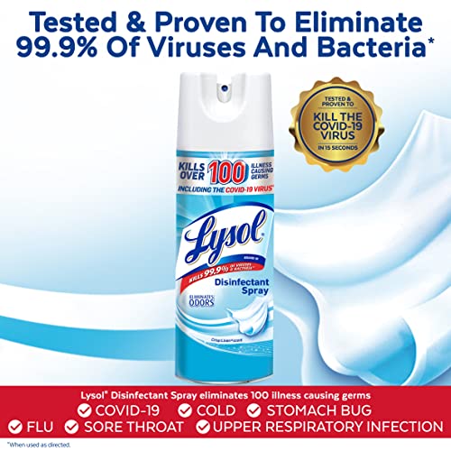 Lysol Sanitizing and Antibacterial Spray for Disinfecting & Deodorizing, Crisp Linen, 12.5 Fl Oz - Image 2
