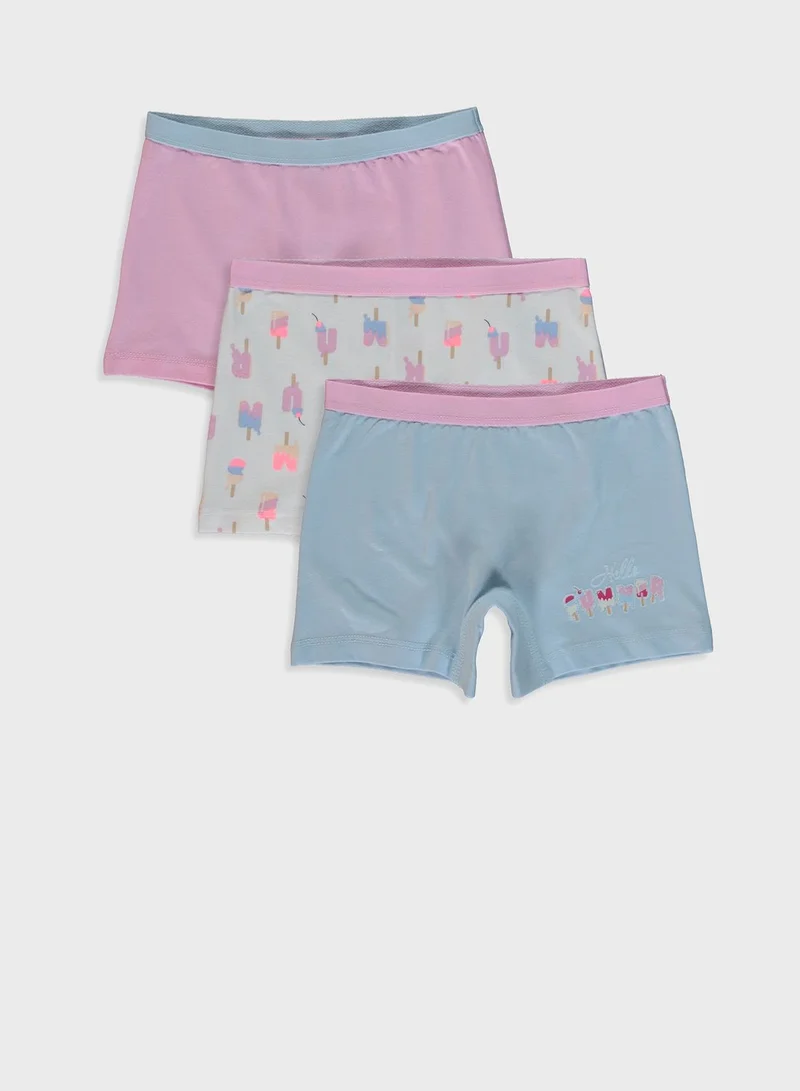 LC WAIKIKI Kids 3 Pack Printed Briefs