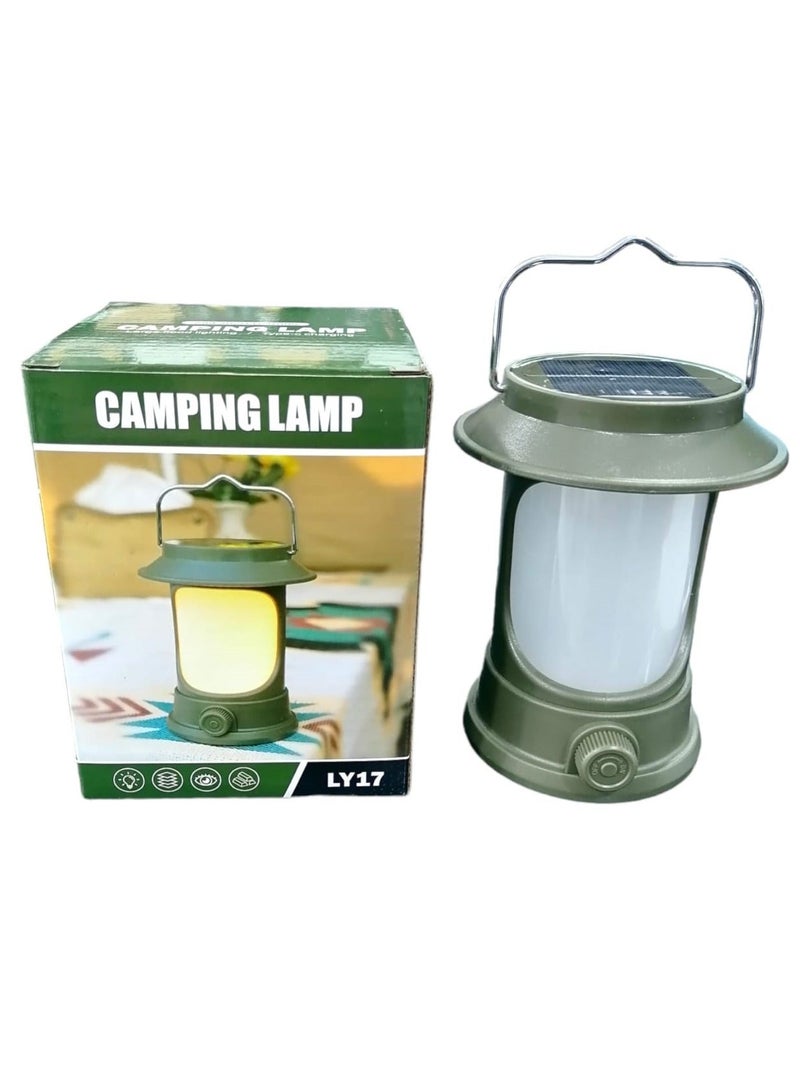 مصباح محمول للتخييم فانوس يشحن بالطاقة الشمسية USB من النوع C مقاوم للماء إضاءة خارجية 1200mAh - Image 3