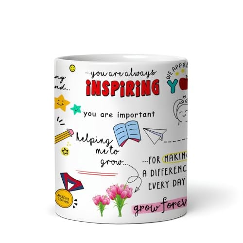 DAYS Thank You Teacher Mug, Best Teacher Gift for Mentor, Farewell Gift for Teacher for School Teacher by Students Ceramic - Image 3