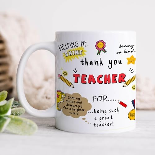 DAYS Thank You Teacher Mug, Best Teacher Gift for Mentor, Farewell Gift for Teacher for School Teacher by Students Ceramic - Image 1