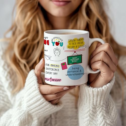 DAYS Thank You Teacher Mug, Best Teacher Gift for Mentor, Farewell Gift for Teacher for School Teacher by Students Ceramic - Image 5