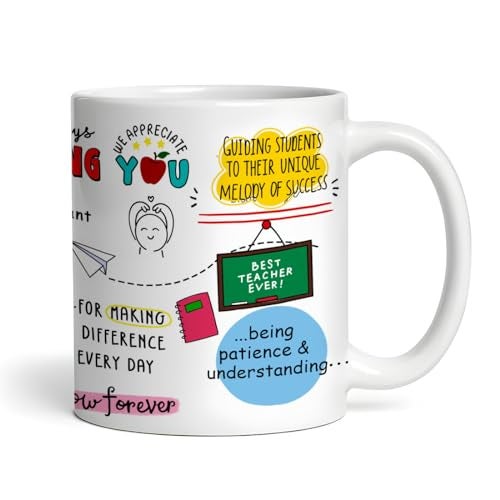 DAYS Thank You Teacher Mug, Best Teacher Gift for Mentor, Farewell Gift for Teacher for School Teacher by Students Ceramic - Image 4