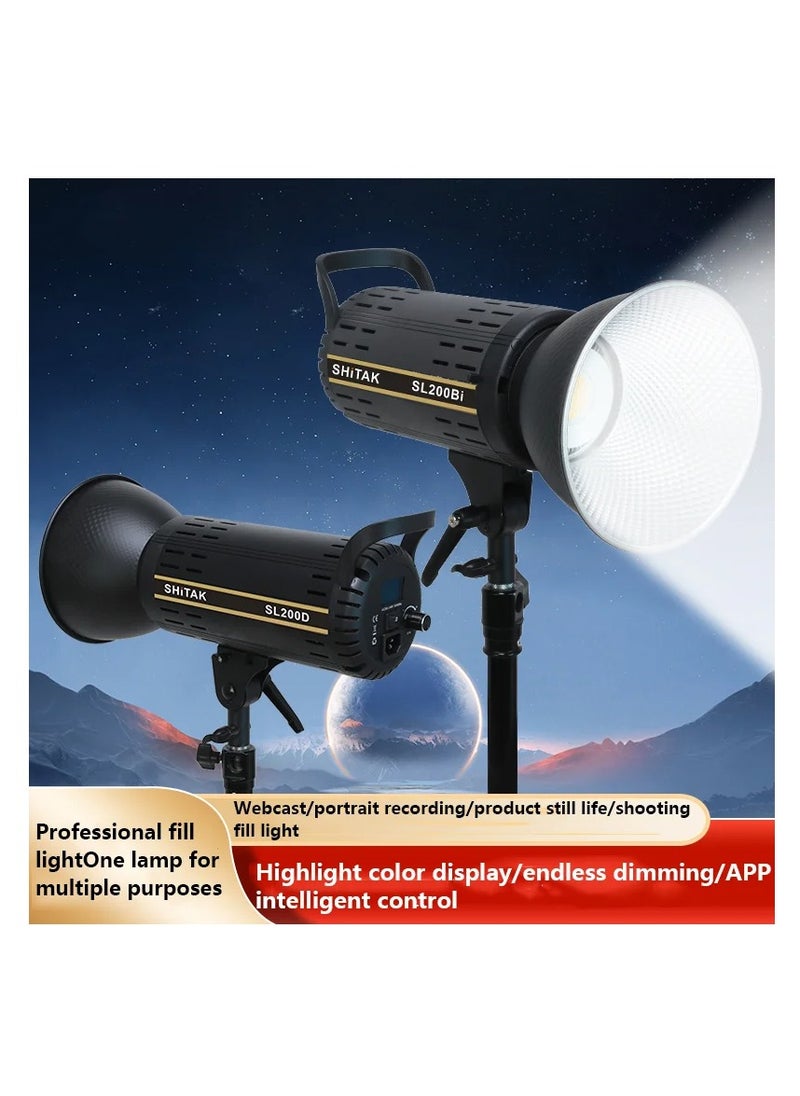Generic - SL200BI LED Photography Light 3200K/5600K Switchable Professional Photo Studio Spotlight Photography Lighting Bowens Mount - Image 1