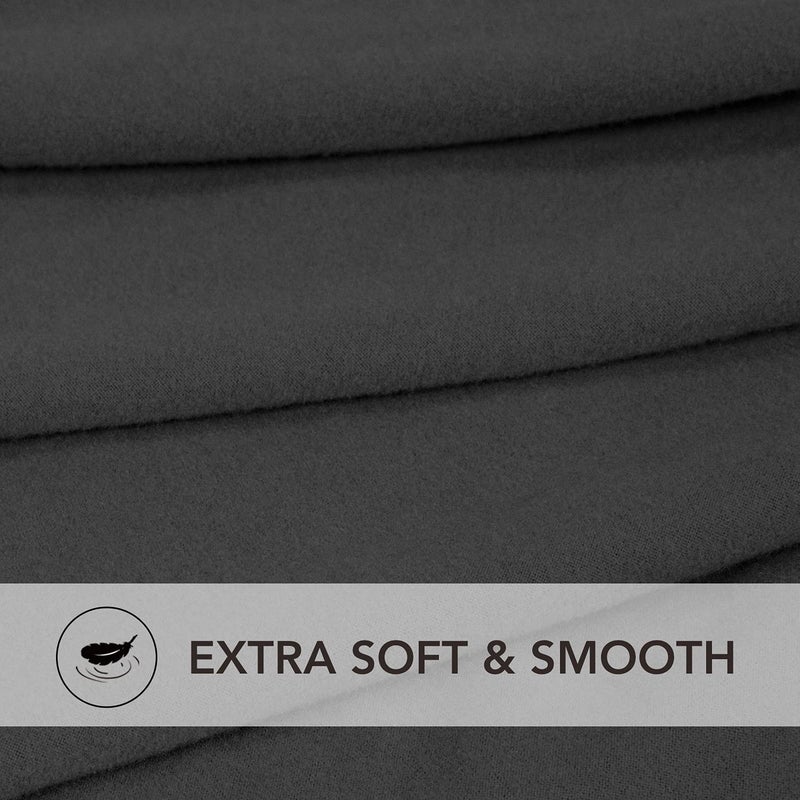 PureFit Super Stretch Soft Form Fit Ottoman Cover Rectangle - Ottoman Slipcovers for Foot Stool & Folding Storage Furniture for Living Room with Nonslip Elastic Bottom (Medium, Dark Gray) - Image 5