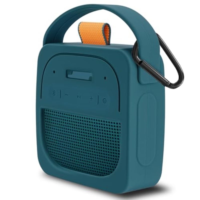 Protective Silicone Case Compatible with Bose SoundLink Micro 2nd Gen, Portable Speaker Cover with Keychain Hook, Soft Anti-Scratch Sleeve for Travel and Daily Use Dark Blue - Image 1