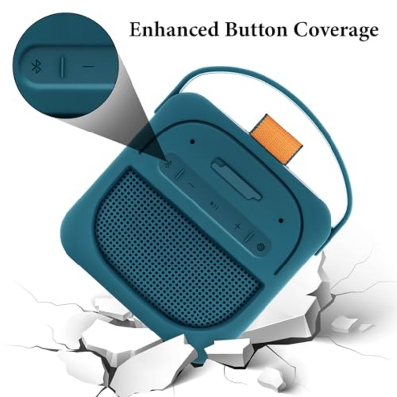 Protective Silicone Case Compatible with Bose SoundLink Micro 2nd Gen, Portable Speaker Cover with Keychain Hook, Soft Anti-Scratch Sleeve for Travel and Daily Use Dark Blue - Image 3
