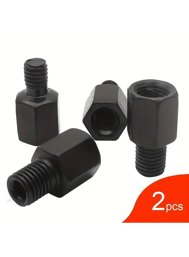 Black Stainless Steel M10 M8 Right Hand Thread Motorcycle Mirror Adapter Screw Hex Bolt - Image 4