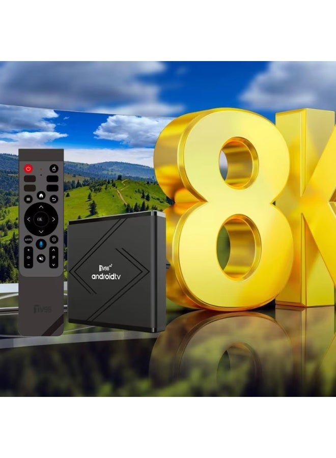 tv98 TV Box Android 14 BT5.0 Media Player Allwinner H313 Voice Remote 8GB+128GB 5G Dual Wifi 8K 4K Set-Top Box IPTV - Image 4