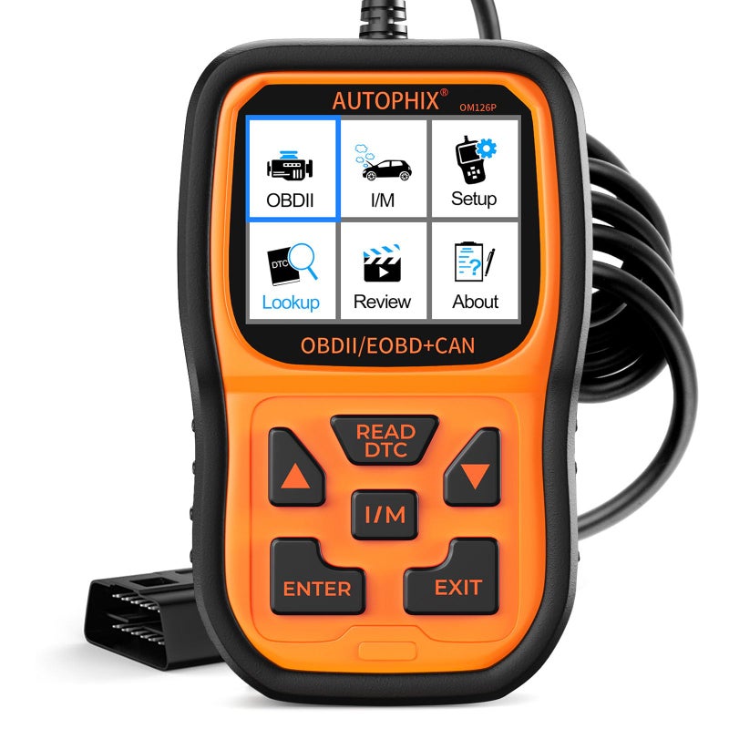 AUTOPHIX OM126P OBD2 Scanner Check Engine Light Code Reader Car Code Scanner for Automotive Diagnostic Read  Clear Fault Code Pass Smog Test Live Data for All US Cars After 1996
