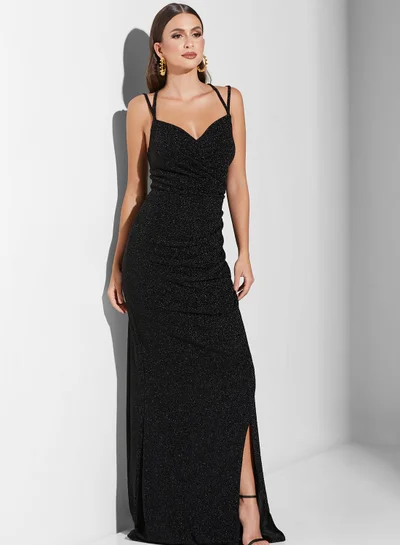 Ella Limited Edition Sparkle Black Maxi Dress