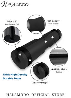 Generic Fitness Barbell Pad with 2 Non-slip Fixing Straps Foam Sponge Squat Bar Cushion Pad Hip Thrust Pad Standard Weight Bar Pad Gym Pad
Relief Pressure from Neck & Shoulder & Lower Back While Training  - Image 2
