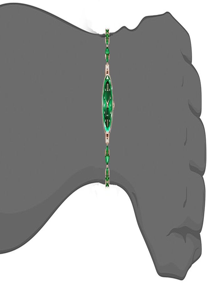 BESTKANG Women's Watch Luxury Petal Casual Bracelet Watch Simulated Quartz Watches for Women (Green) - Image 3