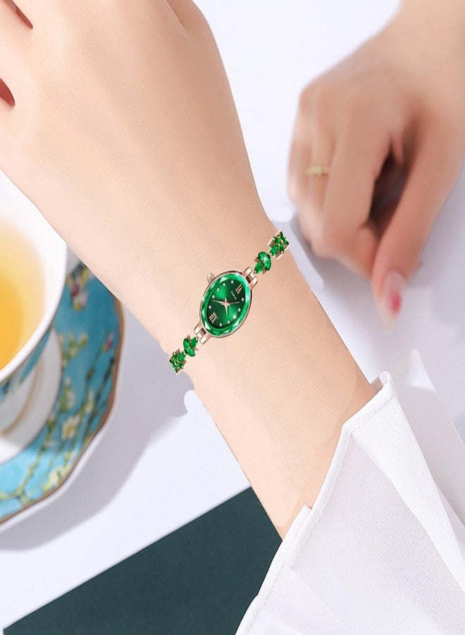 BESTKANG Women's Watch Luxury Petal Casual Bracelet Watch Simulated Quartz Watches for Women (Green) - Image 5
