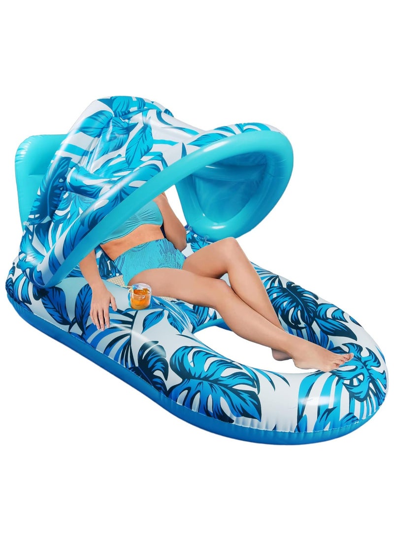 AUTOYSUR - Swimming Hammock Pool Float, Multi-Purpose 4-in-1 Water Floating Chair Rafts (Saddle, Lounge Chair, Hammock, Drifter) for Swimming Pool, Pool Floats Chair Inflatable Floating Bed - Image 1