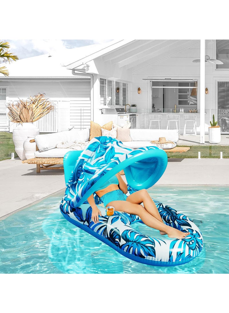 AUTOYSUR - Swimming Hammock Pool Float, Multi-Purpose 4-in-1 Water Floating Chair Rafts (Saddle, Lounge Chair, Hammock, Drifter) for Swimming Pool, Pool Floats Chair Inflatable Floating Bed - Image 1