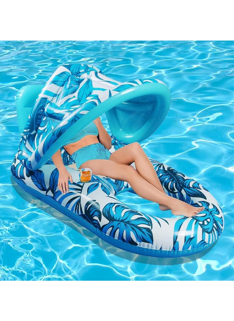 AUTOYSUR - Swimming Hammock Pool Float, Multi-Purpose 4-in-1 Water Floating Chair Rafts (Saddle, Lounge Chair, Hammock, Drifter) for Swimming Pool, Pool Floats Chair Inflatable Floating Bed - Image 1