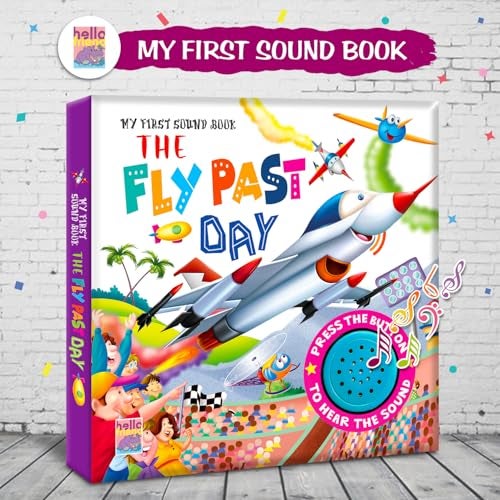 BRIJBASI The Fly Past Day – Interactive Single Sound Book for Kids | Musical Rhymes and Early Learning Fun | Colorful Board Book for Toddlers - Image 4