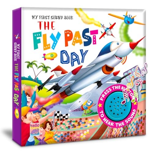 BRIJBASI The Fly Past Day – Interactive Single Sound Book for Kids | Musical Rhymes and Early Learning Fun | Colorful Board Book for Toddlers - Image 1