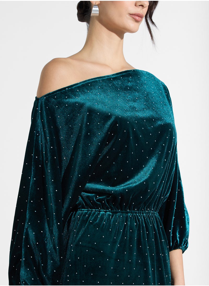 Never fully Dressed - One Shoulder Printed Dress - Image 1