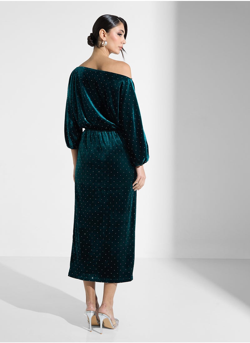 Never fully Dressed - One Shoulder Printed Dress - Image 1