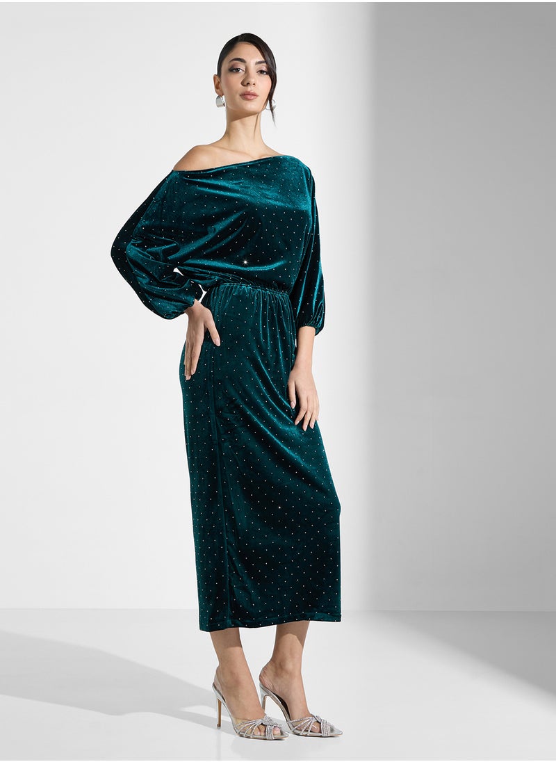 Never fully Dressed - One Shoulder Printed Dress - Image 1