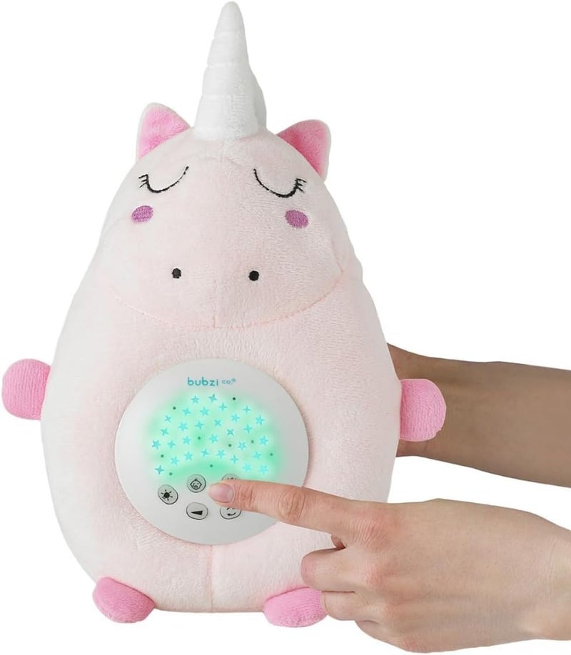 Bubzi Co Sound Machine Portable Unicorn Soother Night Light Projector Comforting Electronic Infant Toddler Sleep Aid Shush with White Noise - Image 4