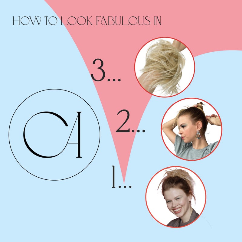 CAISHA Messy Scrunchie Bun Voluminous Wavy Hairpiece Heat-resistant Synthetic Fibres Brown Mix G34A - Image 4