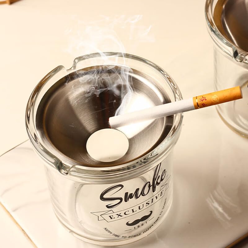 Glass Funnel Ashtray With Lid Large Size 47cm Desktop Decor Living Room Office Gift Idea - Image 5