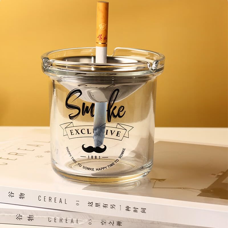 Glass Funnel Ashtray With Lid Large Size 47cm Desktop Decor Living Room Office Gift Idea - Image 4