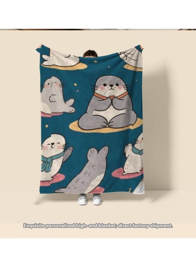 general Baby and children's cartoon flannel thin blanket (warm and comfortable, suitable for sleep, game use) 70cm*100cm - Image 3