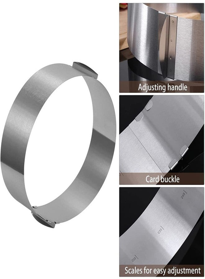 CdyBox 6 to 12 Inch Adjustable Mousse Cake Molds Round and Square Cake Ring Set Tool Stainless Steel Cake Ring 2 Pieces - Image 4