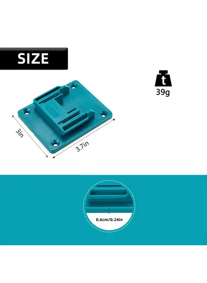 5 Pack Drill Holder Wall Mount No Tool Installation Durable Plastic Garage Organizer - Image 3