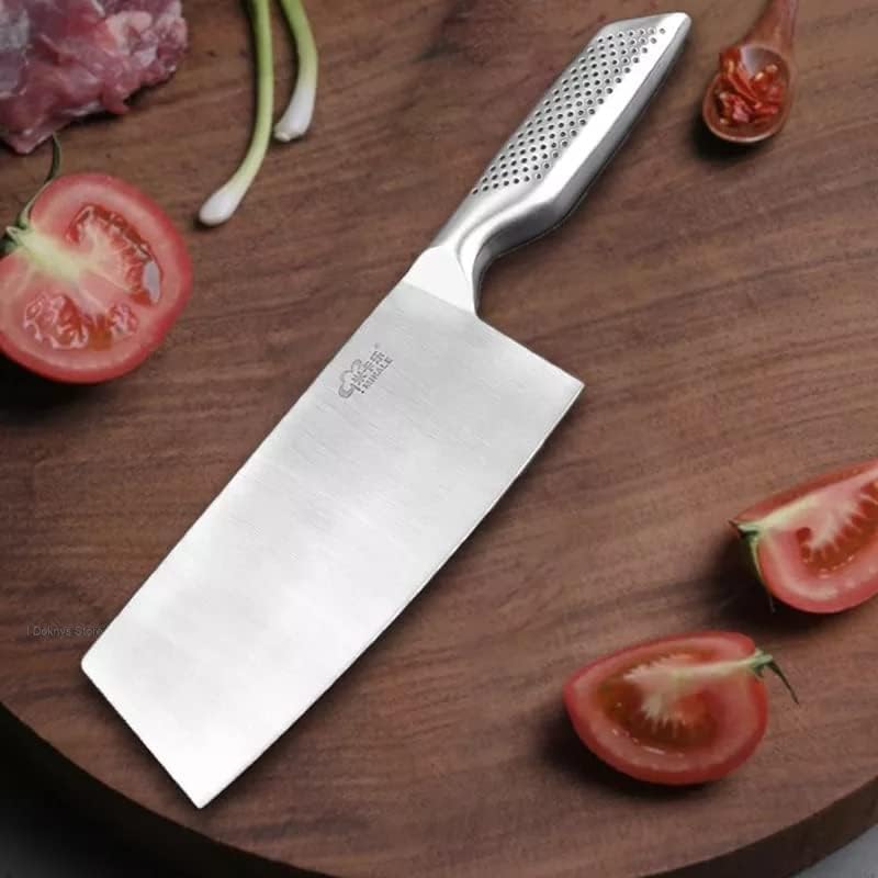 Capmora Premium Stainless Steel Kitchen Knife Set Chefs Knife Butcher Knife Sharp NonStick Soft Handles Cutting Meat Heavy Duty Blade Butcher Meat Knife DC Big - Image 3