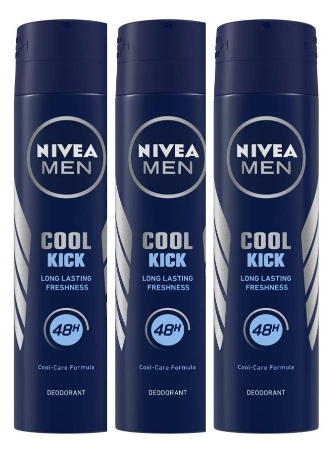 Nivea Deodorant Spray Cool Kick Fresh Scent Pack of 3