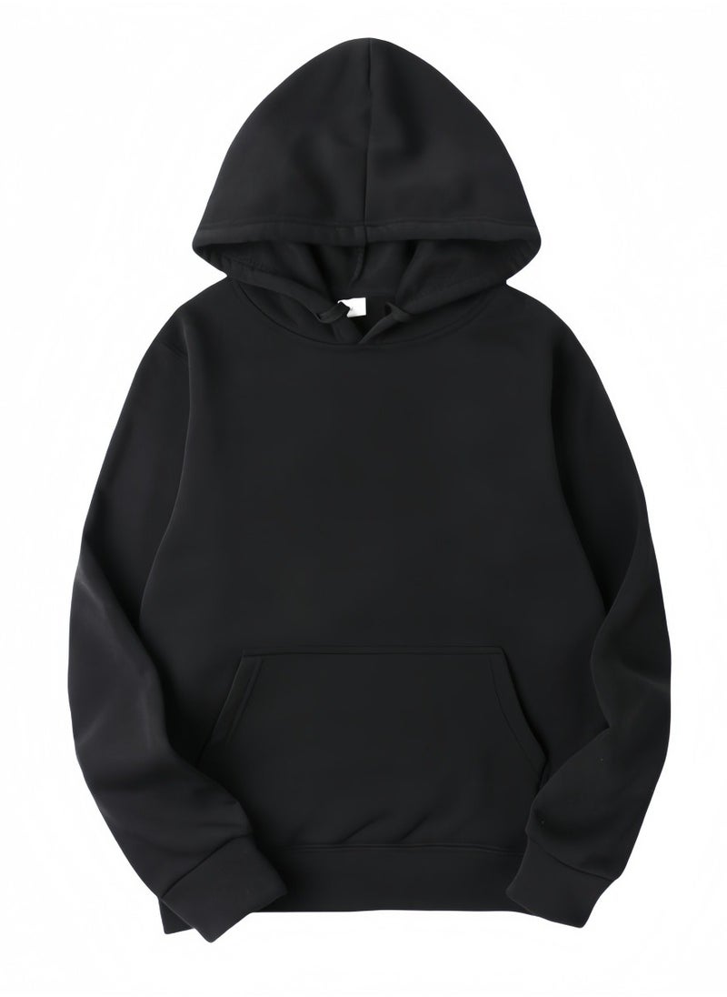 KUYING - New Pullover Hoodie Sports Solid Color Casual Sweatshirt - Image 1