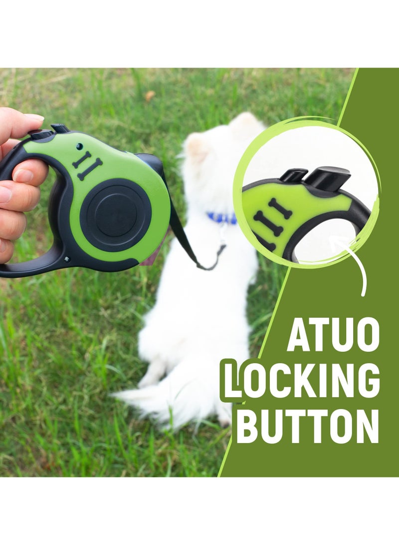Retractable Dog Leash Automatic Telescopic Tractor Dog Tape, Pet Tape 16 FT Durable and Convenient, with Non-Slip Handle, Tangle Free, Pause and Lock, Suitable for Small and Medium-Sized Dogs - Image 3